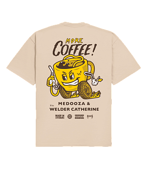 Футболка MEDOOZA "Больше кофе / More Coffee" (бежевый)