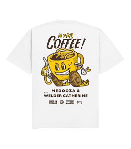 Футболка MEDOOZA " Больше кофе / More Coffee" (белый)