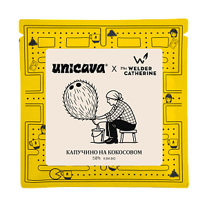 Плитка шоколада "Капучино на кокосовом", 50% какао