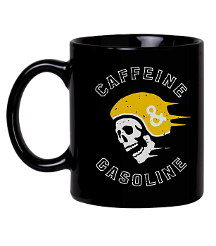 Кружка MEDOOZA "Кофеин и бензин / Caffeine & Gasoline" (чёрный)