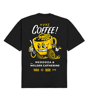 Футболка MEDOOZA " Больше кофе / More Coffee" (чёрный)