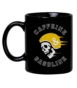 Кружка MEDOOZA "Кофеин и бензин / Caffeine & Gasoline" (чёрный)