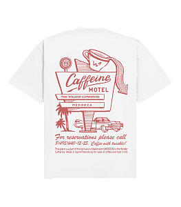 Футболка MEDOOZA "Кофейный мотель / Caffeine Motel" (белый)