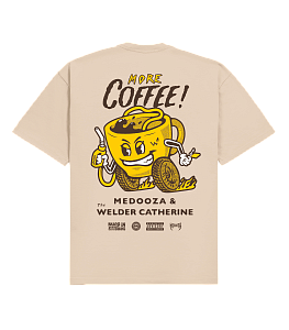 Футболка MEDOOZA "Больше кофе / More Coffee" (бежевый)