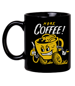 Кружка MEDOOZA "Больше кофе / More Coffee" (чёрный)