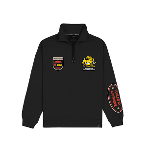 Half-Zip MEDOOZA "Coffee Crew / Кофейная команда" (чёрный) 