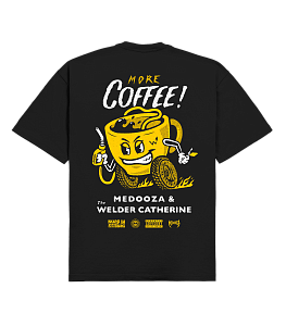 Футболка MEDOOZA " Больше кофе / More Coffee" (чёрный)